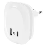 12,5W LED naktinis &scaron;viestuvas LUNETTA, baltas, 3000K, su &scaron;viesos jutikliu