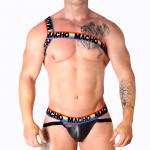 Macho Underwear Macho Roman Harness L/XL - Adjustable Elastic Body Priedas Pride Edition