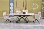 Halmar Stalas LUCIANO Extension Baltas Marmuras / Juoda