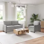 Sofa Sofos komplektas 2 vnt. &Scaron;viesiai pilka Aksomas