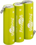 Goobay 3x AA (Mignon) &ndash; 2100 mAh, žalia &ndash; litavimo kontaktai (Z), nikelio-metalo hidrido baterija (NiMH), 3,6 V