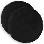 Pagalvėlės užvalkalas 2 pcs HEERLEN Juoda &Oslash; 60 cm Flanelė