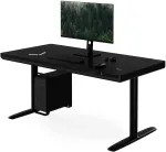 Stalo Jan Nowak Elektrinis sit-stand su stalčiumi ir belaidžiu Qi įkrovikliu, juodas, 1400 mm: ELLIS (5907367514711)