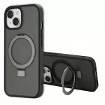 Dėklas Accezz žiedinis stovelis su nugarėlės dėklu ir MagSafe, skirtas iPhone 15 Pro &ndash; Juodas