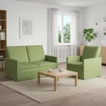 Sofa Sofos komplektas 2 vnt. &Scaron;viesiai žalia Aksomas