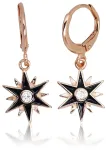 Diamond Sky Jewelry Sidabriniai auskarai su cirkoniais ir emaliu &bdquo;Starry Sky&ldquo;