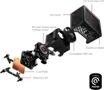 Asus rog ryujin iii 360 all-in-one skystas cpu au&scaron;intuvas (3,5 colio lcd, asetek 8-os kartos siurblys, 3 x noctua 2000 pwm 120 mm radiatoriaus ventiliatoriai, juodas)