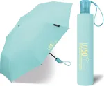 Skėtis nuo saulės su Uv50 filtru, sulankstomas, Happy Rain, mėlynas, su dėklu