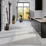 Elle Decor ation Pradesh vilnonis kilimas &ndash; natūralus kilimas svetainei &ndash; rankų darbo ir tausojantis aplinką &ndash; boho vilnonis kilimas svetainei, miegamajam, valgomajam, prie&scaron;kambariui, virtuvei &ndash; natūraliai baltas, 80 x 200 cm