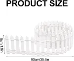Miniatiūrinė tvora sodo dekoracija, 90 x 5 cm miniatiūrinis fėjų sodo rinkinys, medinė tvora, mini tvora, medinis lėlių namelis, gnomo durys, dekoracija, Blanco sodo tvora, medinė tvora amatams, gnomo namelis