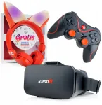 Webski Google Vr 3d akiniai su ausinėmis + Bluetooth pultelis