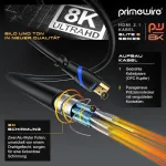Csl - 8k hdmi kabelis 2.1 - 8k @ 60hz 4k @ 120hz su dsc - juodas/mėlynas