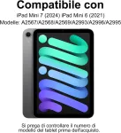 Occtingkind klaviatūra, skirta Ipad Mini 8.3 colių, dėklas su klaviatūra, skirtas Ipad Mini 6/7 kartos, magnetinė bluetooth qwerty itali&scaron;ka klaviatūra, skirta Ipad Mini 6/7 gen 8.3 colių 2021/2024, žalia