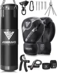 Asbravo bokso kriau&scaron;ė suaugusiems, 120 cm oxford sunki bokso kriau&scaron;ės komplektas, 12 oz pir&scaron;tinės mma muay thai kikbokso treniruotėms namų sporto salei, kovos menai (nepripildyta)