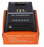 Saulės įkrovimo reguliatorius 12v/24v/36v/48v Lcd ekranas 80a Mppt