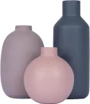 3 morandi spalvų mini vazų rinkinys - skandinavi&scaron;ko stiliaus keraminės vazos namų dekorui, moderni minimalistinė stalo dekoracija, mažos dekoratyvinės vazos svetainei, miegamajam, biurui, lentynų dekoravimui