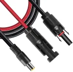 Saulės ki&scaron;tukas į Dc 8 mm, Dc7909 į saulės kabelį, saulės panelės kabelis, Dc adapteris, 16awg įkrovimo kabelis, atsparus vandeniui, suderinamas su Jackery Explorer 500 240 1000 Bluetti Eb70 Eb3a ne&scaron;iojama energija