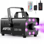 Agptek dūmų generatorius su 8 Led diodais, 13 spalvų ir Rgb efektu, 500 W