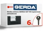 6 raktai. Spyna Gerda Kzt90 Kzzt T90 apsauganti nuo įsilaužimo, kai&scaron;tinė + 6 raktai