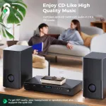 Automagnetola Soomfon Aptx Ll & Hd bluetooth 5.2 siųstuvas-imtuvas, 3-in-1 hifi bluetooth adapteris siųstuvas-imtuvas televizoriui, stereo sistemai ir ausinėms, garso valdymas, dvigubas ry&scaron;ys, aux/optical/rca
