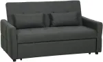 Sofa-lova su i&scaron;traukiamu mechanizmu ir reguliuojamu atlo&scaron;u, tamsiai pilka, 160 x 85 x 85 cm