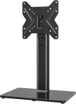 Laikiklis Universalus reguliuojamo auk&scaron;čio tv stovas 19-43 colių televizoriams, lcd led plok&scaron;čiaekranis tv stovo priedas vesa 200 x 200, stalo stovas / juodas, i&scaron;laiko iki 45 kg