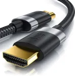 8k Hdmi kabelis 2.1 - 8k@60hz 4k @ 120hz Dsc - Hdtv 7680 x 4320 - Uhd Ii - Hdmi 2.1 2.0a 2.0b - 3d - Didelės spartos hdmi kabelis ethernet - sidabrinis