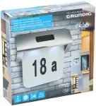 Grundig ap&scaron;viestas namo numeris su saulės Led diodais