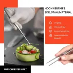 5 vnt. nerūdijančio plieno virtuvinių pincetų rinkinys, 12,5 cm, 16 cm, 20 cm, 25 cm, 30 cm, maisto gaminimo pincetai virtuvei, ilgi pincetai kepimui ant grotelių, maisto ruo&scaron;imui, mėsos žnyplės ir kepsninės žnyplės, profesionaliam maisto gaminimui