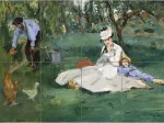 Plakatas Artery8 Manet Monet &Scaron;eima jos sode Aržantėjuje didelis kelių dalių spaudinys