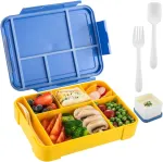 Symagalbst vaiki&scaron;ka prie&scaron;piečių dėžutė su skyreliais, 1300 ml prie&scaron;piečių dėžutė vaikams su skyreliais, be bpa bento dėžutė, prie&scaron;piečių dėžutė, puikiai tinka darželiui, mokyklai, i&scaron;kylai