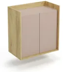 MOBIUS cabinet 2D color: hikora oak/baltas