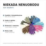 Riven Supply megztos nailoninės pir&scaron;tinės su PVC ta&scaron;keliais, įvairių spalvų, 10 porų