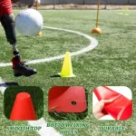Ksvaye 15 vnt. 18 cm pilonų rinkinys, skirtas vaikams, futbolo žymėjimo kūgiai, eismo kūgiai, barjeriniai kūgiai vaikams, futbolui, sportui, žirgų sportui ir &scaron;unų dresūrai