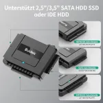 Suidek Usb 3.0 į Sata Ide adapteris, i&scaron;orinis Ide kietojo disko nuskaitymo adapteris universaliam 2.5/3.5 colio Hdd/ssd kietajam diskui, Ide Sata į Usb keitiklis su 12v/2a maitinimo &scaron;altiniu