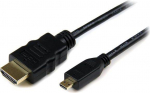 Kabelis StarTech HDMI Micro &ndash; HDMI 3m Juodas (HDADMM3M)