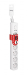 Kerg KERG plėtiklis su perjungimu -6 socket-baltas-3m-16A-H05VV-F-3x1.5mm2