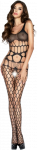 Passion Woman Passion BS032 Bodystocking Juodas - Elegant Fishnet, One Size