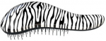 Dtangler plaukų &scaron;epetys su Zebra Baltas rankena