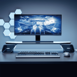 Laikiklis Spacetronik Garso kolonėlių padėklas po monitoriumi SPP142 nuo 900