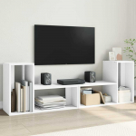 TV staliukas Televizoriaus spintelės, 2vnt.,, baltos, 75x30x50cm, MDP