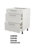 Extom Pastatoma spintelė si stalčiais Sidabrinis D3 60
