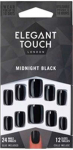 Elegant Touch Core Color Nagai su klijais Squoval Midnight Juodas 24 U