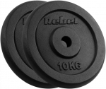 Ketaus svarelių rinkinys 2x10kg, skylė 31mm, klasikinė plok&scaron;tė, REBEL ACTIVE