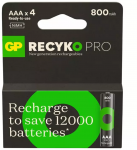 GP R03 AAA ReCyko PRO 800mAh baterijos 4 vnt. (nauja pakuotė)