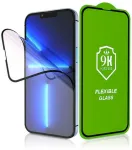 LCD apsauginis stikliukas Bestsuit Flexible Hybrid Glass 5D Apple iPhone 16 Pro pritaikytas dėklui juodas