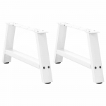 Kavos staliuko kojelės, 2 vnt., baltos, 70x(30-31) cm, plienas, A formos