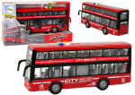 Žaislinis akumuliatorinis dviauk&scaron;tis autobusas Lean Toys, raudonas