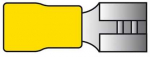 Carpoint Kabelio antgalis, geltonas, plok&scaron;čias, moteri&scaron;kas, 2,5&ndash;6 mm&sup2;, 10 vnt.