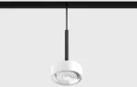 7W LED pakabinamas &scaron;viestuvas SOL MINI P į magnetinę sistemą IN_LINE, baltos/juodos sp., 3000K, 48V, 24&deg;